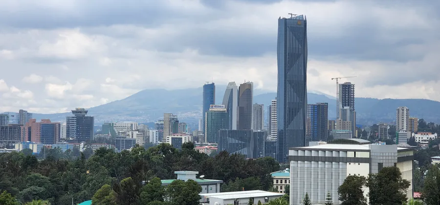 Addis Ababa skyline with completed high-rise hospitality and commercial developments