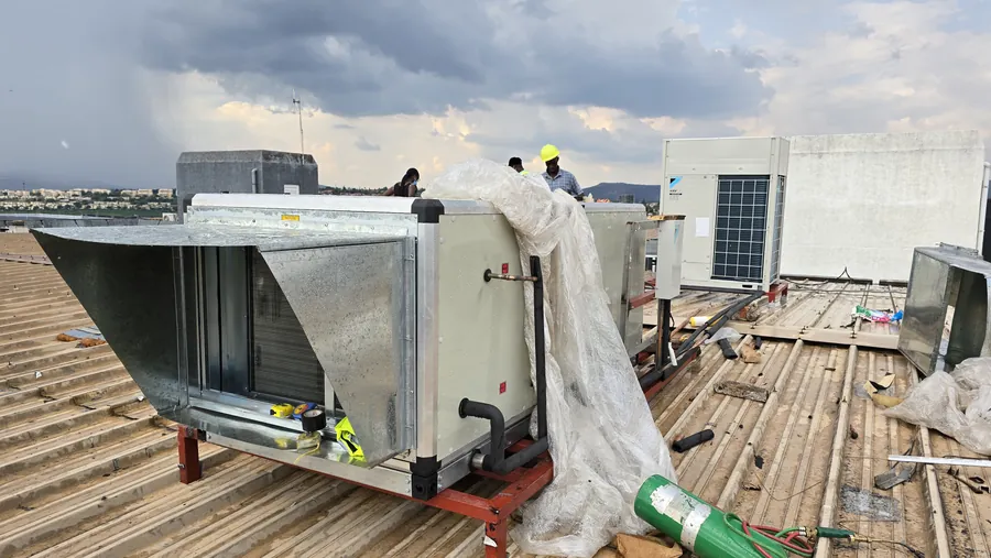 Installation work carried out against controlled technical drawings