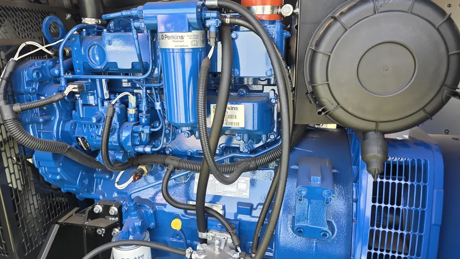 Perkins engine opened for corrective repair work