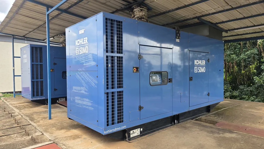 Twin KOHLER SDMO standby generators at a telecom facility