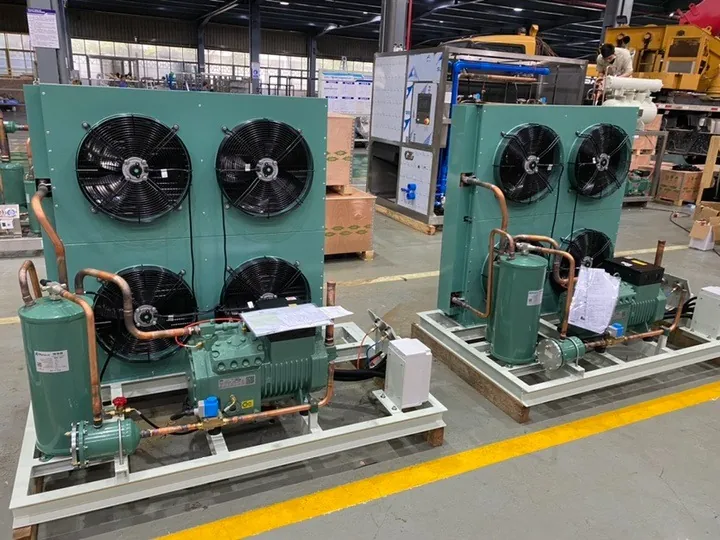 Refrigeration condensing units and compressors