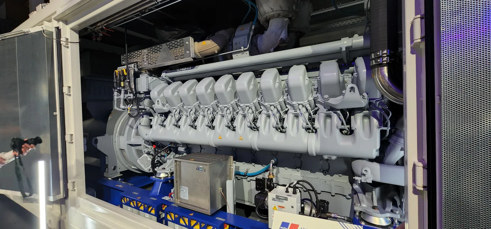 Containerised diesel generator set installed for standby power